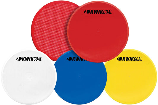 Flat Round Markers (10/Color/Pack) (Red, White, Blue, Yellow) Signature Lacrosse