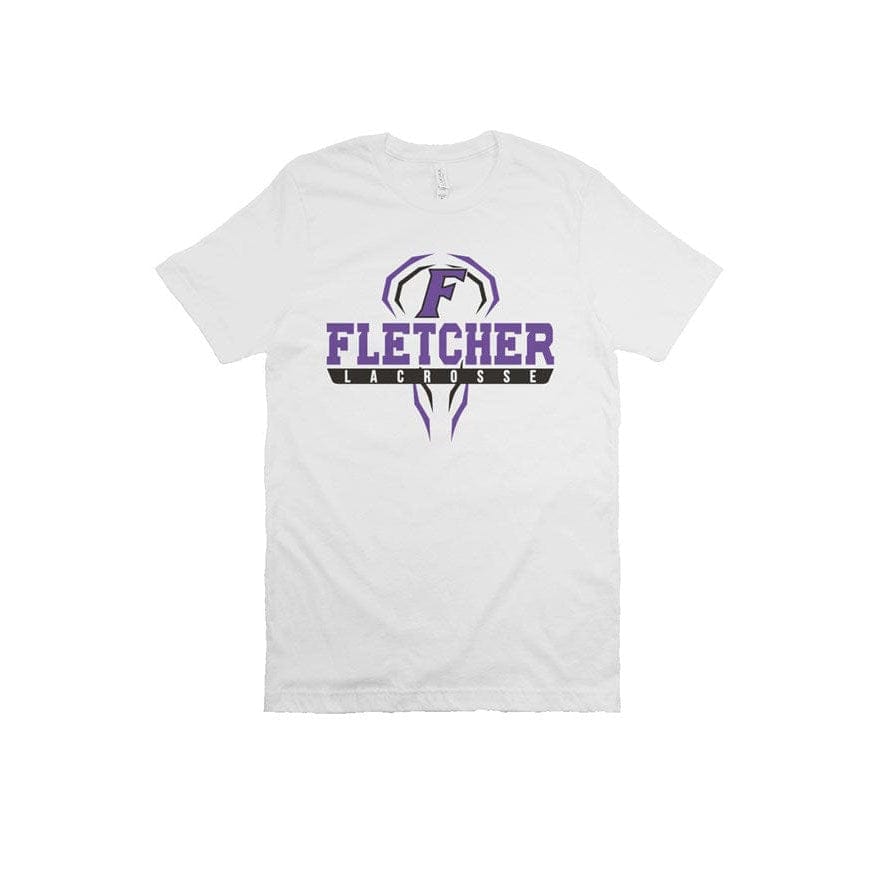 Fletcher High School Lacrosse Adult Cotton Short Sleeve T-Shirt Signature Lacrosse