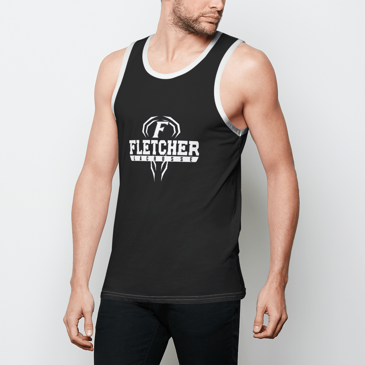 Fletcher High School Lacrosse Adult Men's Tank Top Signature Lacrosse