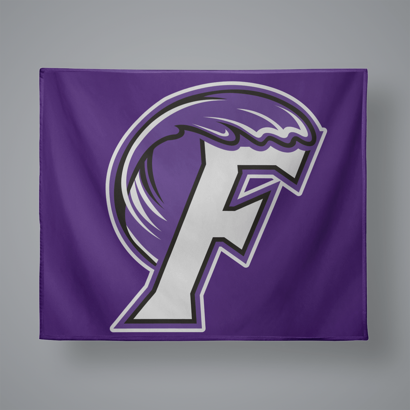 Fletcher High School Lacrosse Small Plush Throw Blanket Signature Lacrosse