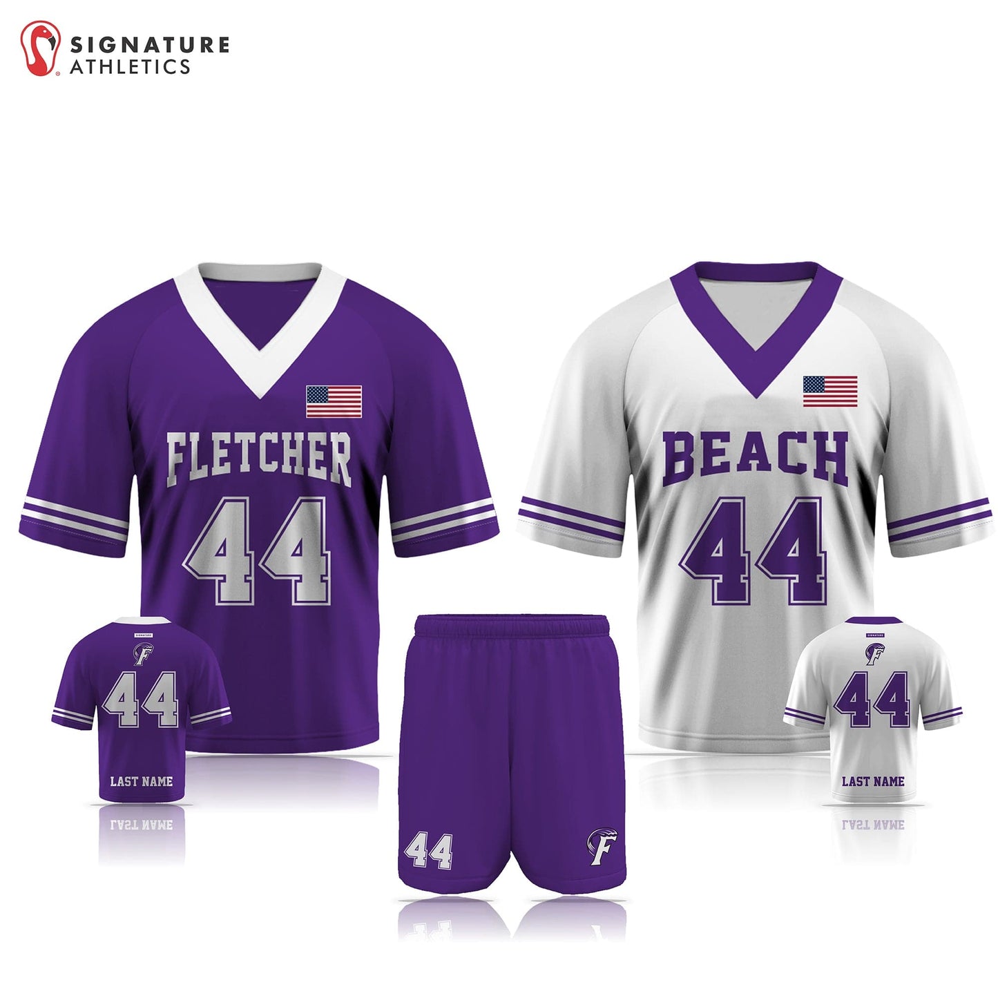 Fletcher Highschool Lacrosse Men's 3 Piece Player Game Package: HS Signature Lacrosse