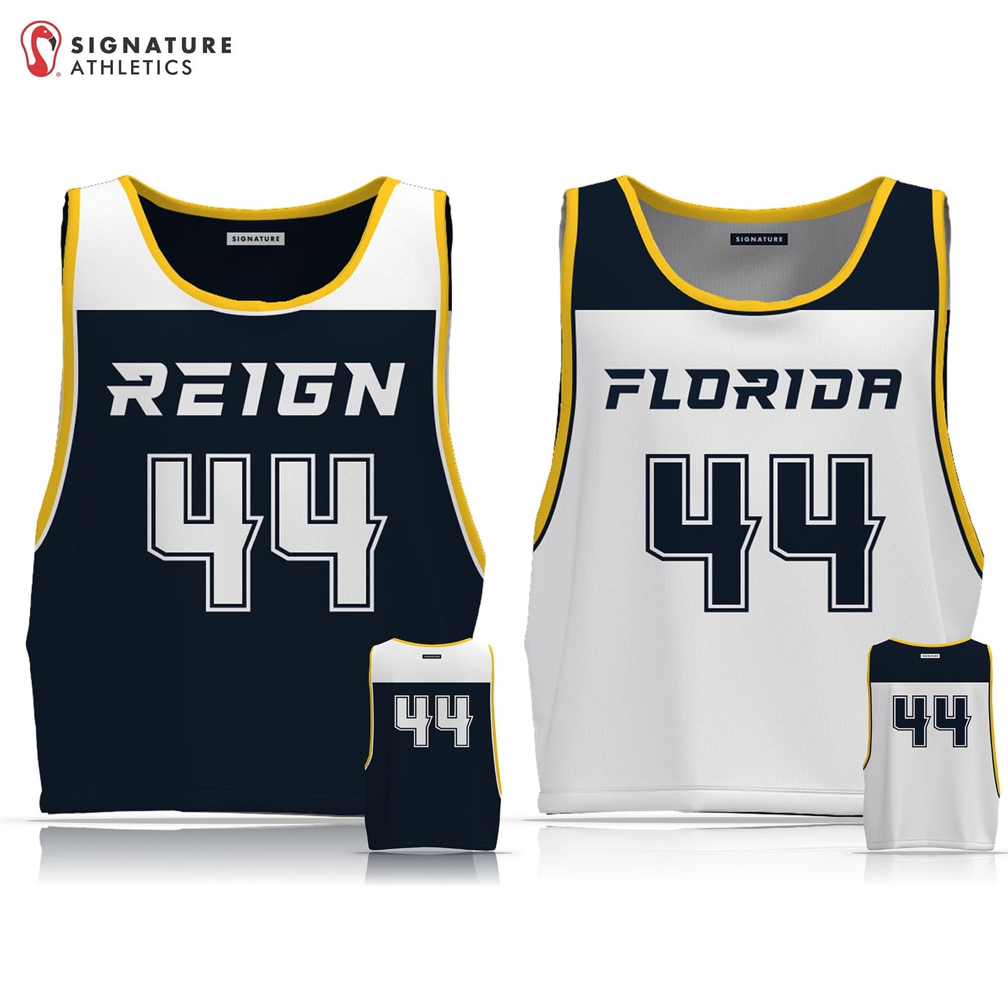 Florida Reign Lacrosse Men's Player Reversible Game Pinnie Signature Lacrosse