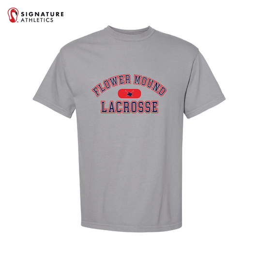 Flower Mound Men's Grey Comfort Colors Heavyweight Ring Spun Tee (Custom) Signature Lacrosse