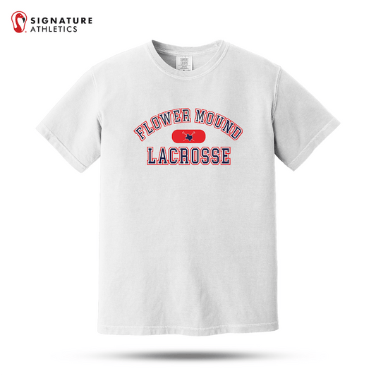 Flower Mound Men's White Comfort Colors Heavyweight Ring Spun Tee (Custom) Signature Lacrosse