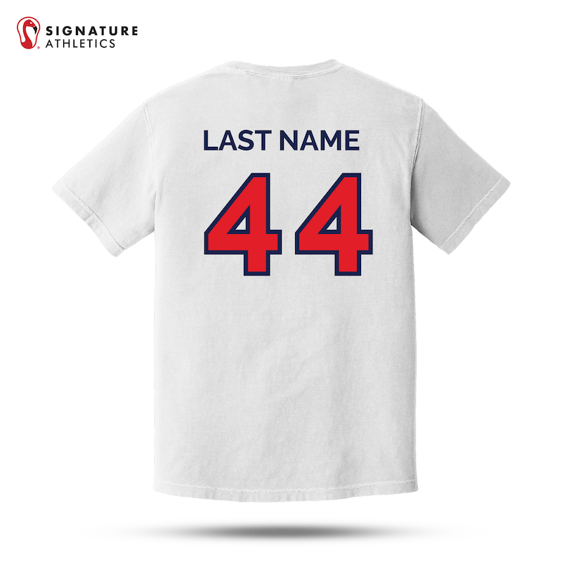 Flower Mound Men's White Comfort Colors Heavyweight Ring Spun Tee (Custom) Signature Lacrosse