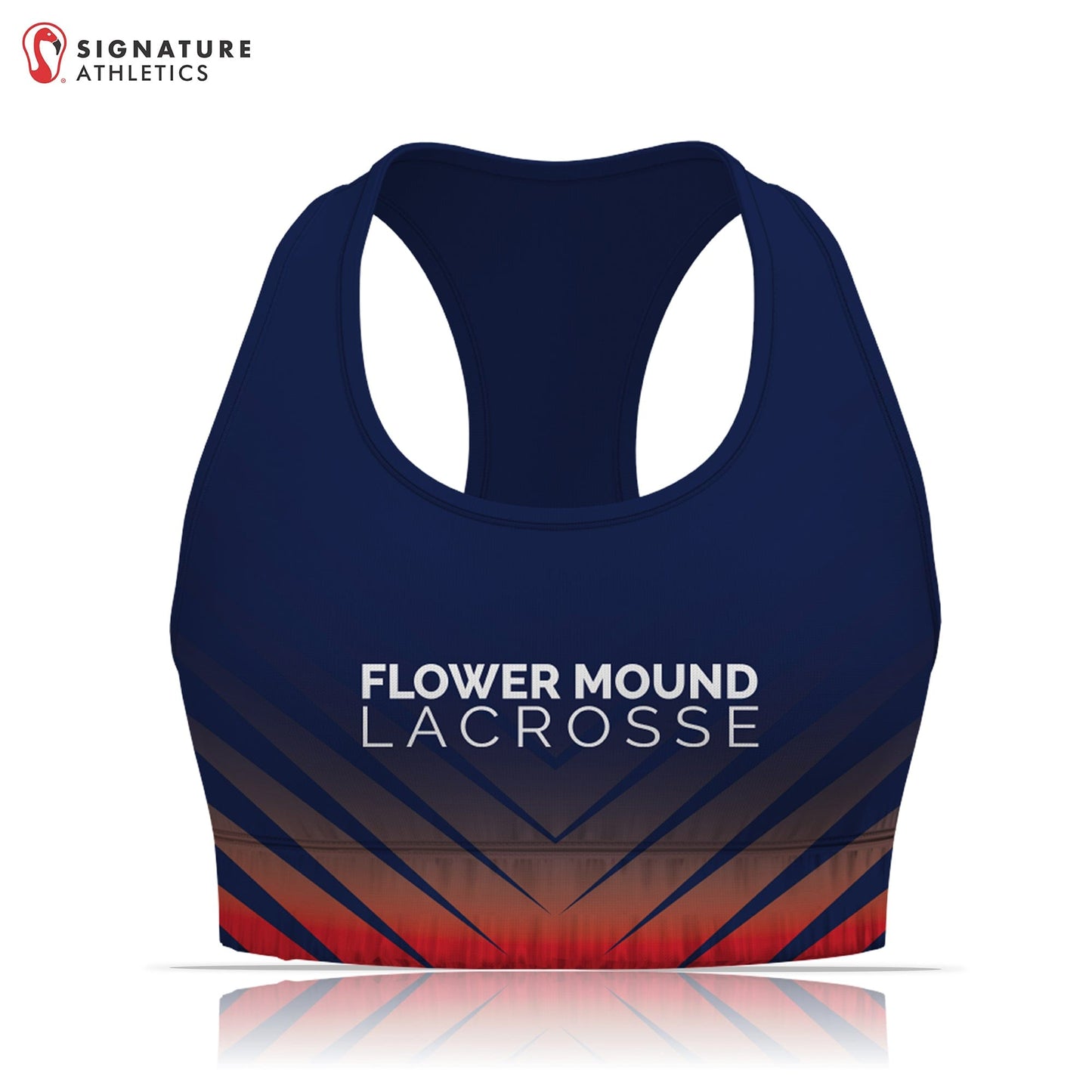 Flower Mound Women's Sports Bra Signature Lacrosse