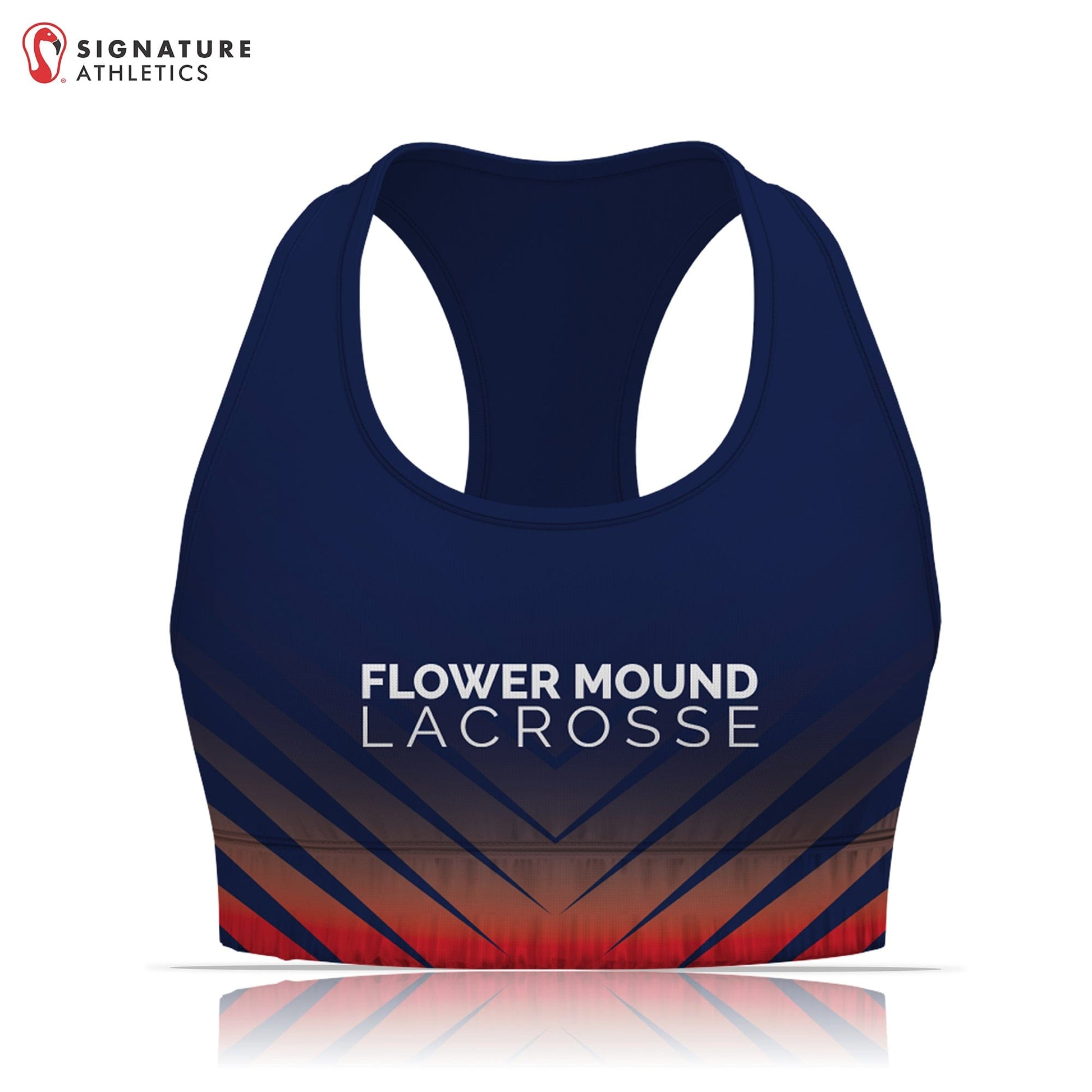 Flower Mound Women's Sports Bra: Middle School Girls Signature Lacrosse