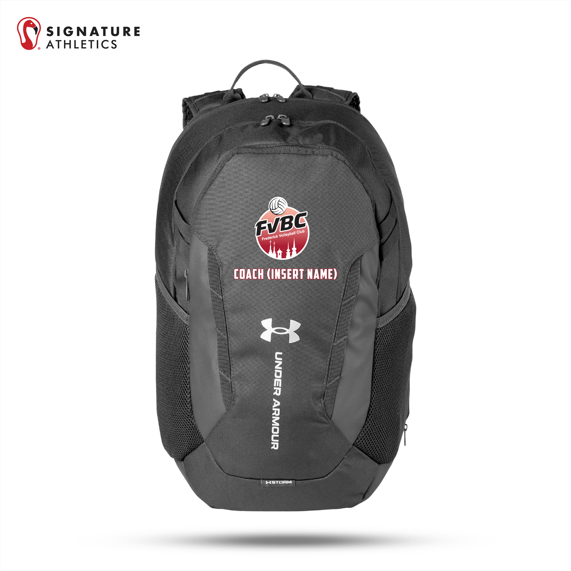 Frederick Volleyball Club Coach Under Armour Hustle 6 Backpack Signature Lacrosse