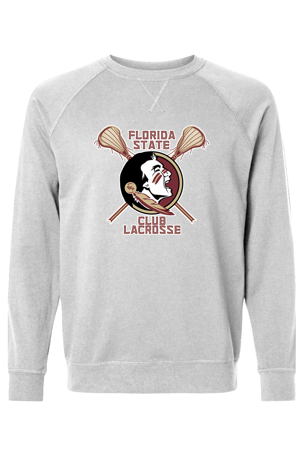 FSU Club Lacrosse Adult Heavyweight Raglan Long Sleeve Signature Lacrosse