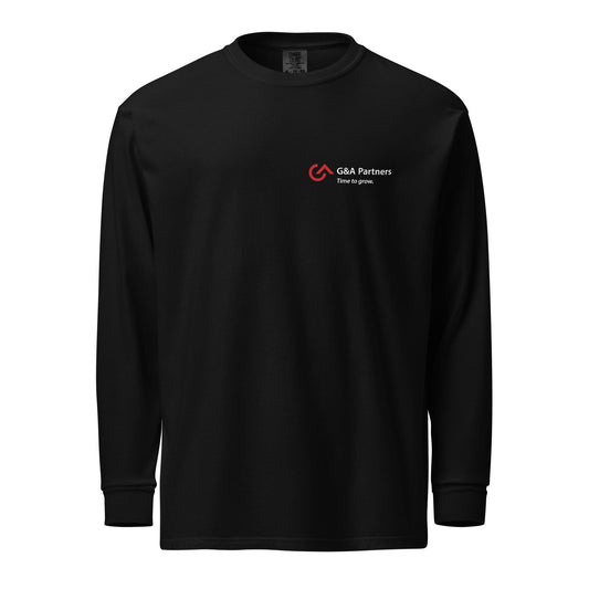 G&A Partners Garment-Dyed Heavyweight Long Sleeve Shirt Signature Lacrosse