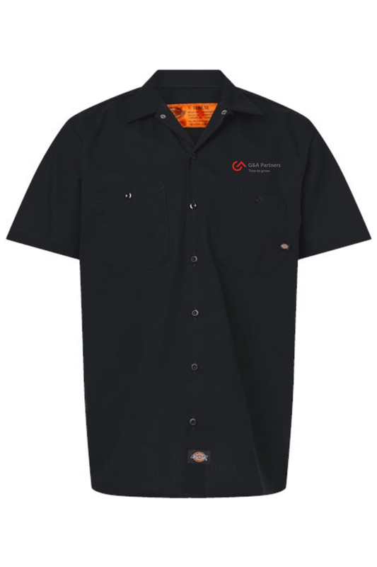 G&A Partners Men's Dickies Industrial Short Sleeve Work Shirt Signature Lacrosse