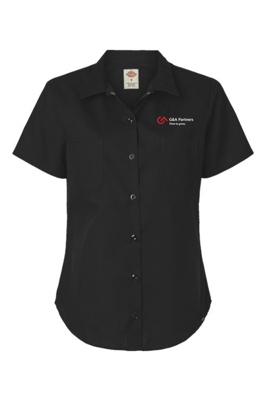G&A Partners Women's Dickies Women's Indurtrial Short Sleeve Work Shirt Signature Lacrosse