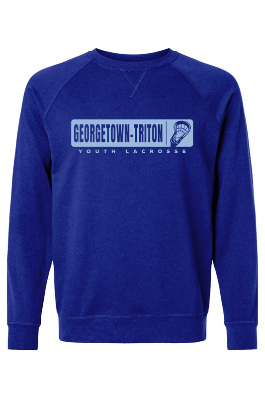 Georgetown-Triton YL Adult Heavyweight Raglan Long Sleeve Signature Lacrosse