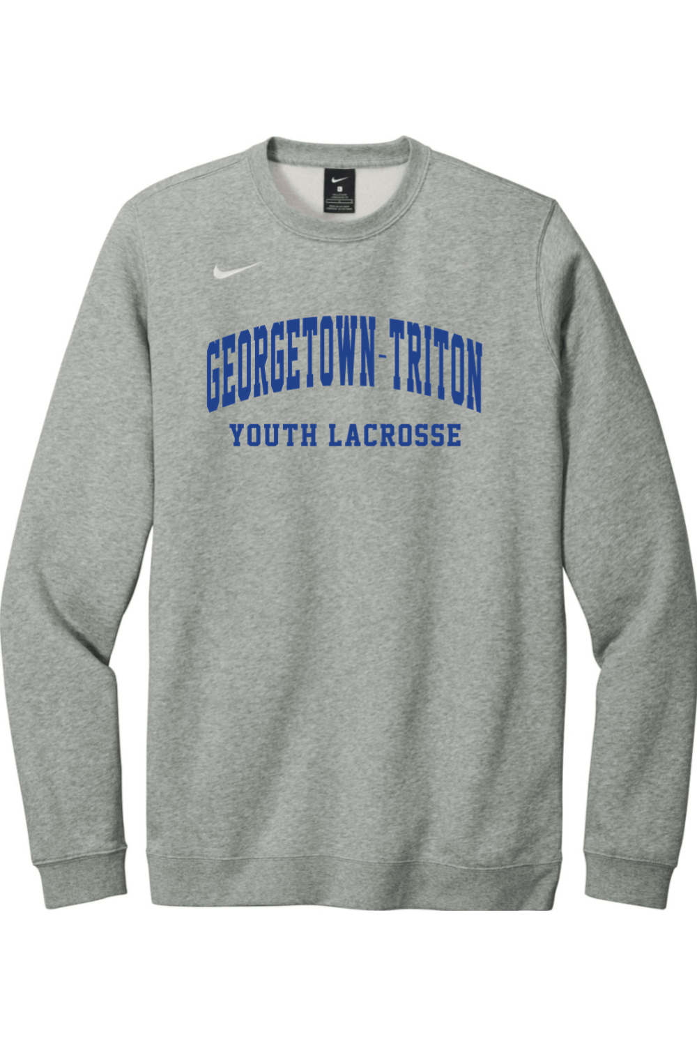 Georgetown Triton Youth Lacrosse Nike Club Fleece Crew Signature Lacrosse