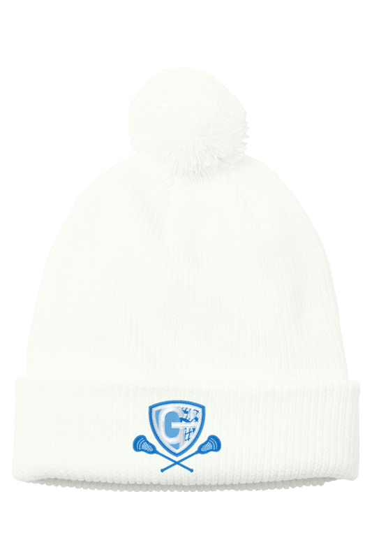 Georgetown Triton Youth Lacrosse Port Authority Cozy Pom Beanie Signature Lacrosse