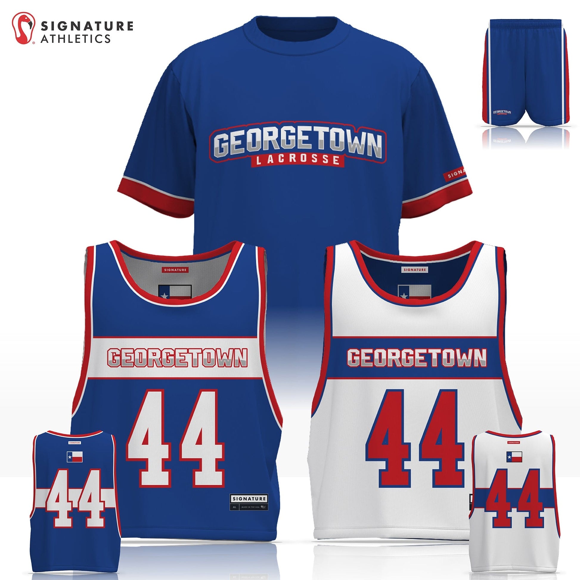 Georgetown Youth Lacrosse Men's 3 Piece Player Game Package: 1st/2nd (Bantam) Signature Lacrosse