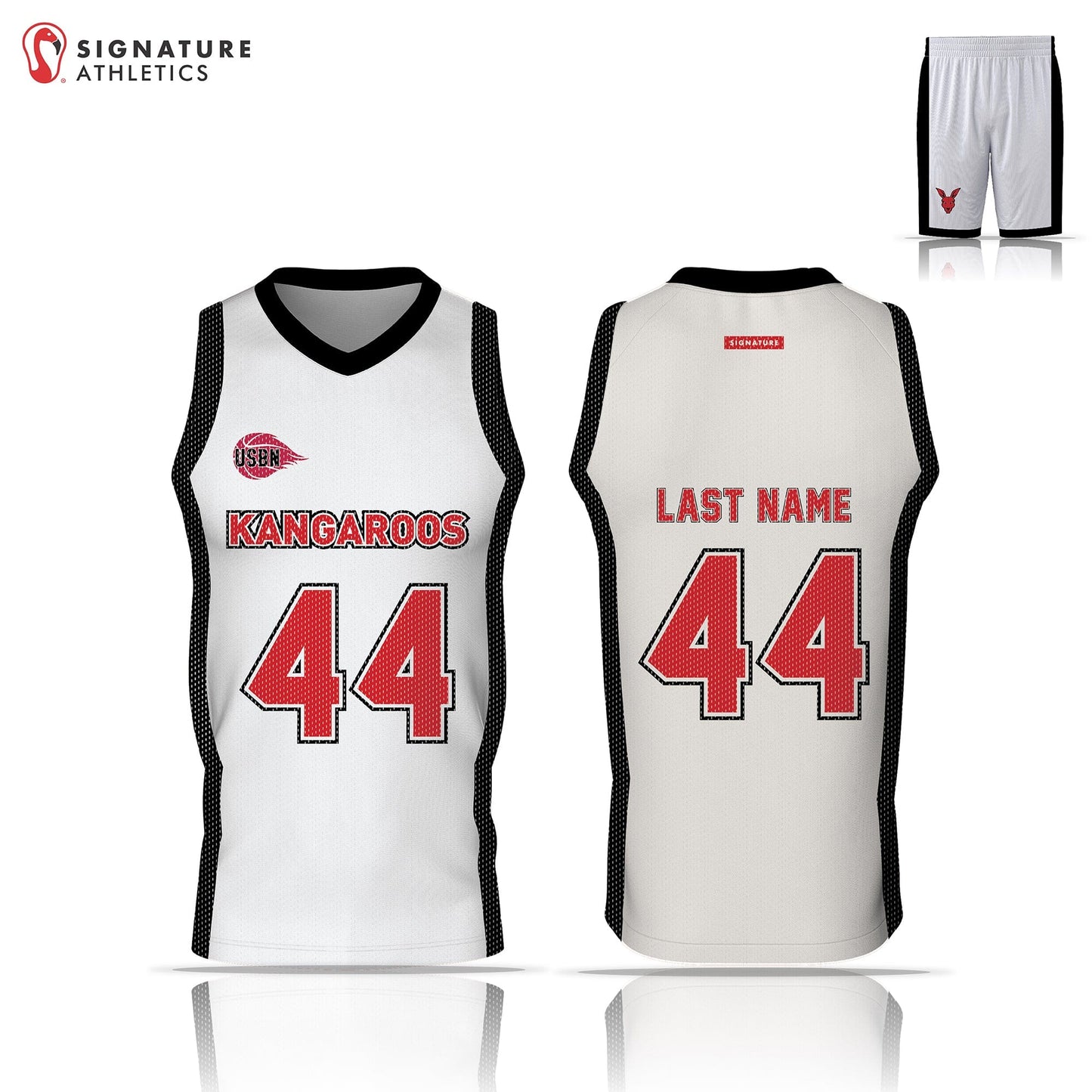 Georgia Kangaroos Men's 2 Piece Player Home Package: Home Kangaroos Signature Lacrosse