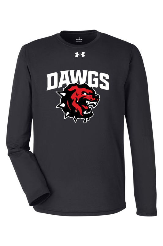 Georgia Mud Dawgs Under Armour Men's Team Tech Long-Sleeve T-Shirt Signature Lacrosse