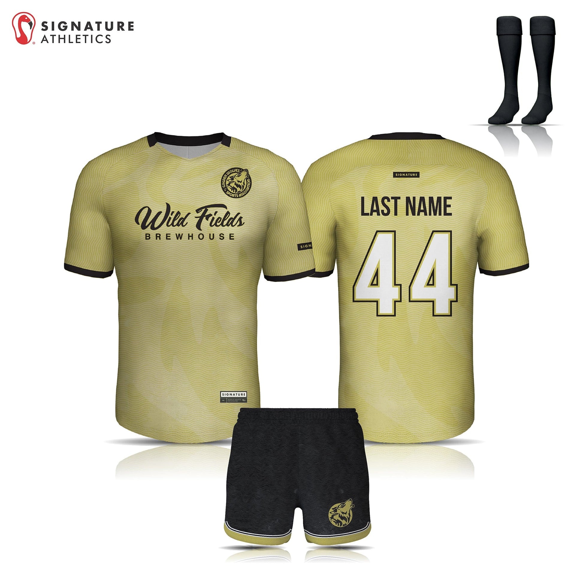 Golden Wolves Girl's Gold 3 Piece Player Package: U8 Gold Signature Lacrosse