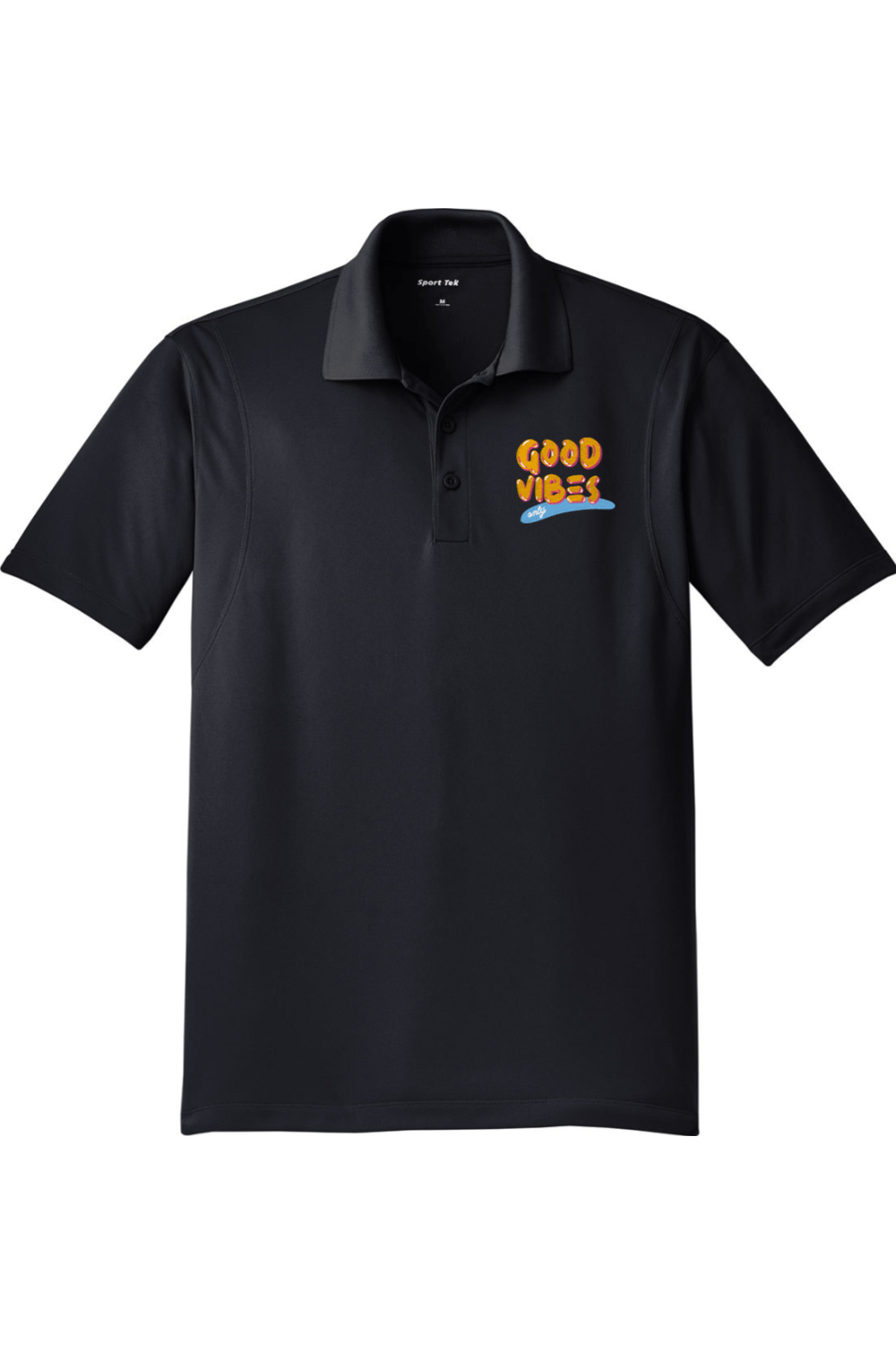 Good Vibes Only LC Adult Embroidered Athletic Polo Signature Lacrosse