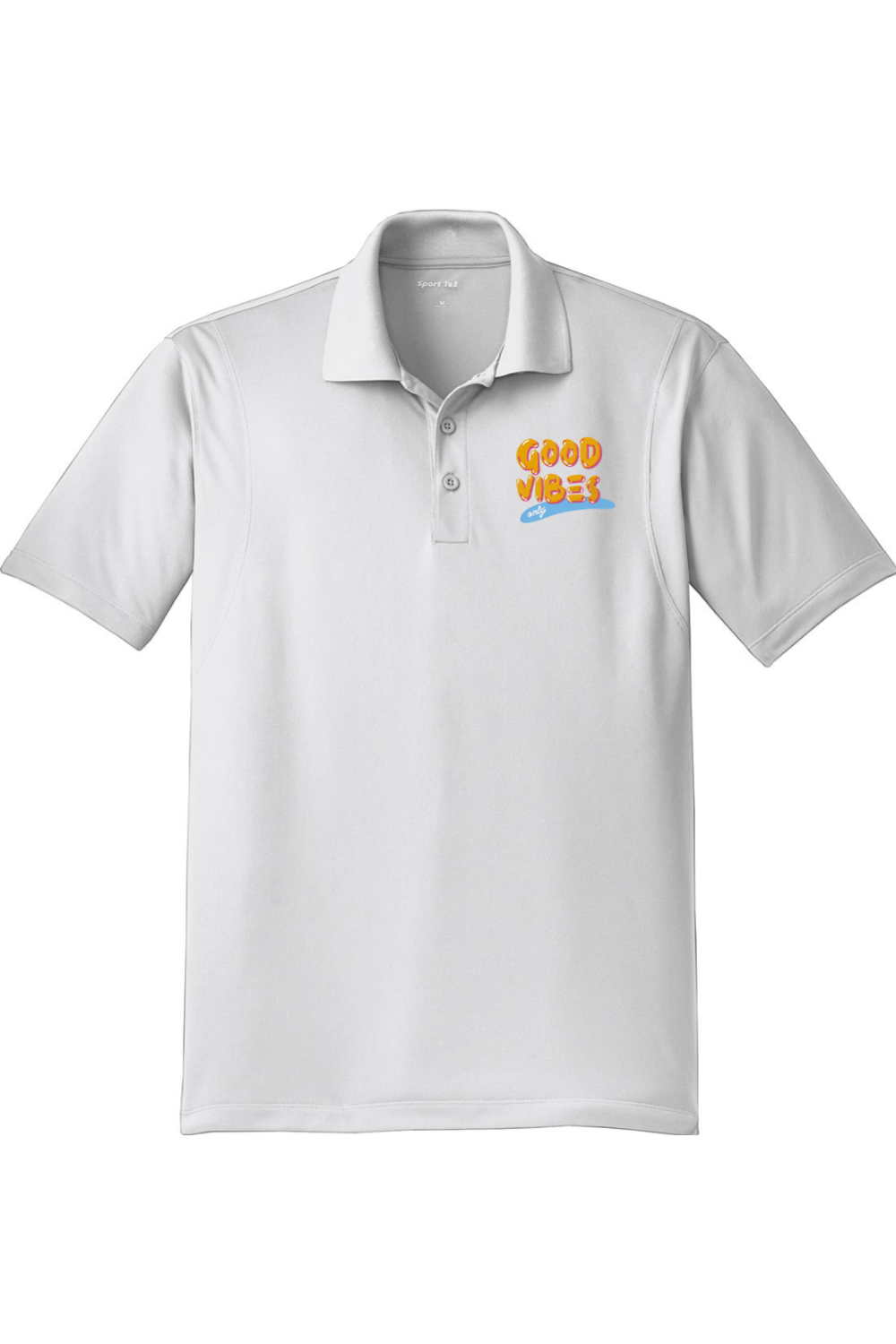 Good Vibes Only LC Adult Embroidered Athletic Polo Signature Lacrosse