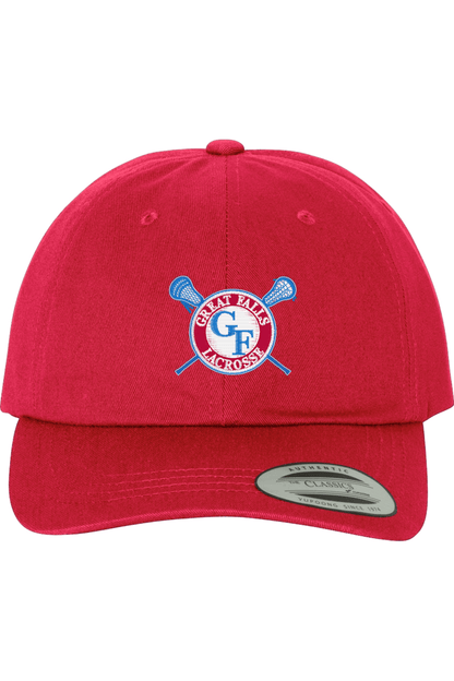 Great Falls Multi-Sport Embroidered Dad Hat Signature Lacrosse