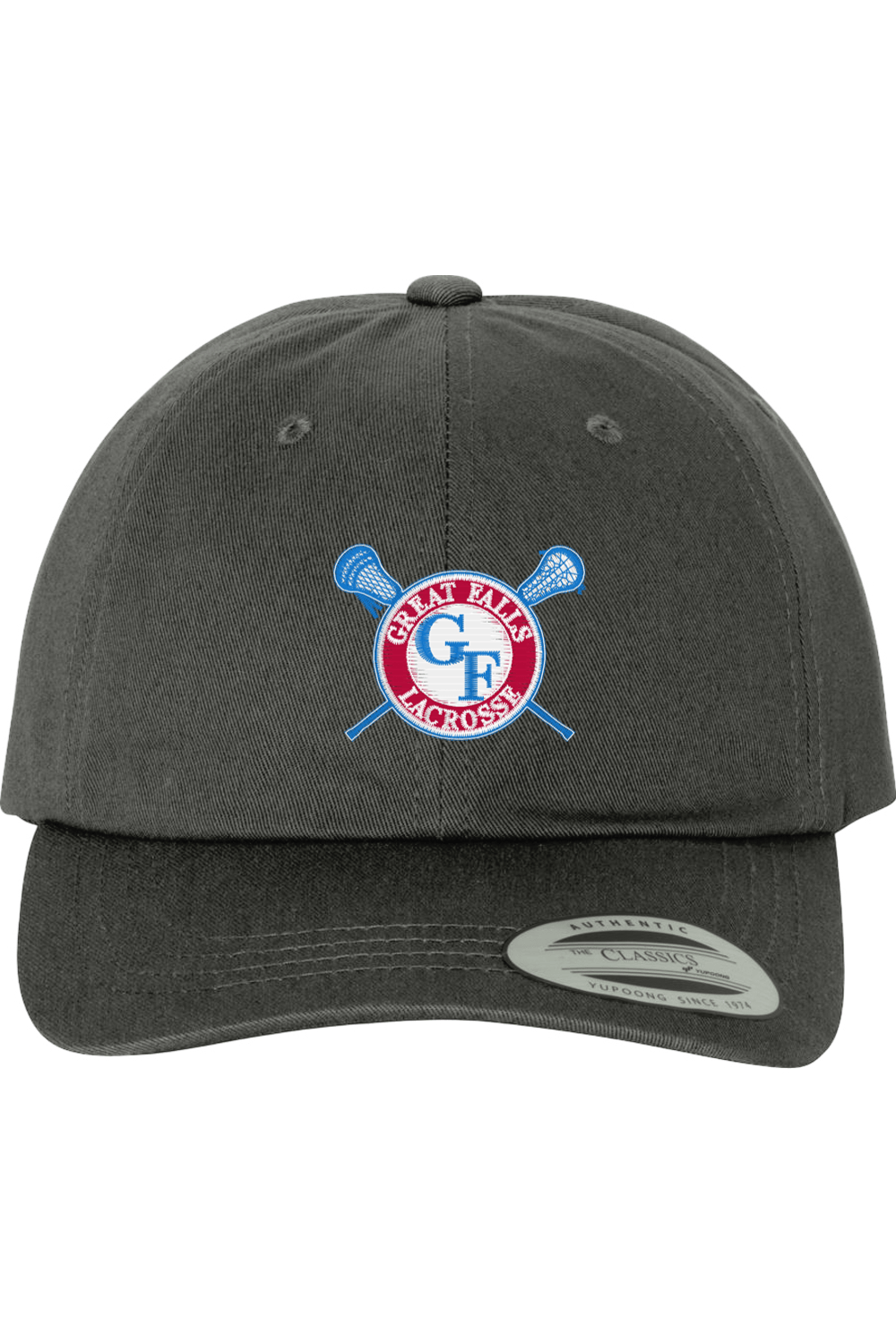 Great Falls Multi-Sport Embroidered Dad Hat Signature Lacrosse