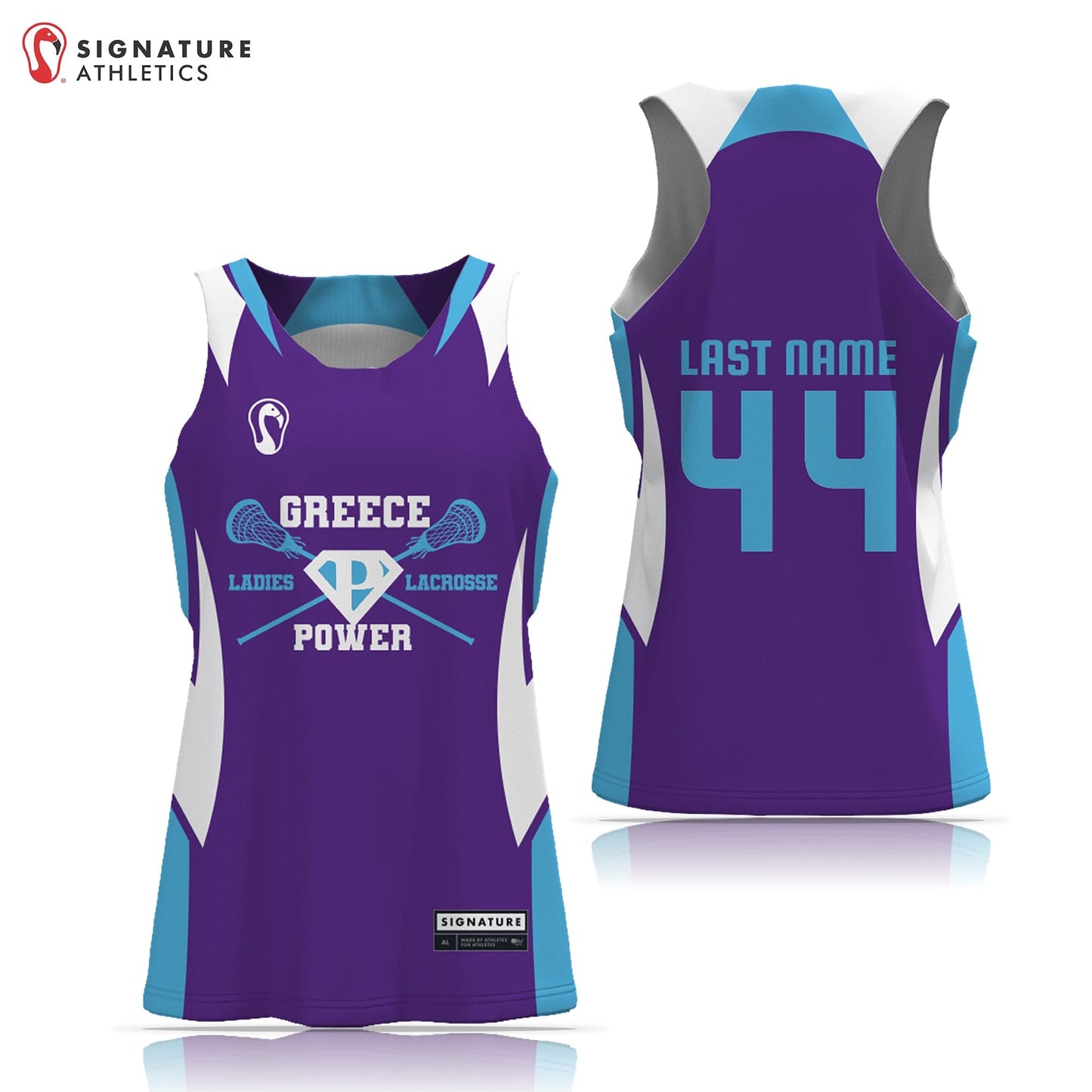 Greece Power Ladies Lacrosse Women's Performance Game Reversible - Basic 2.0 Signature Lacrosse