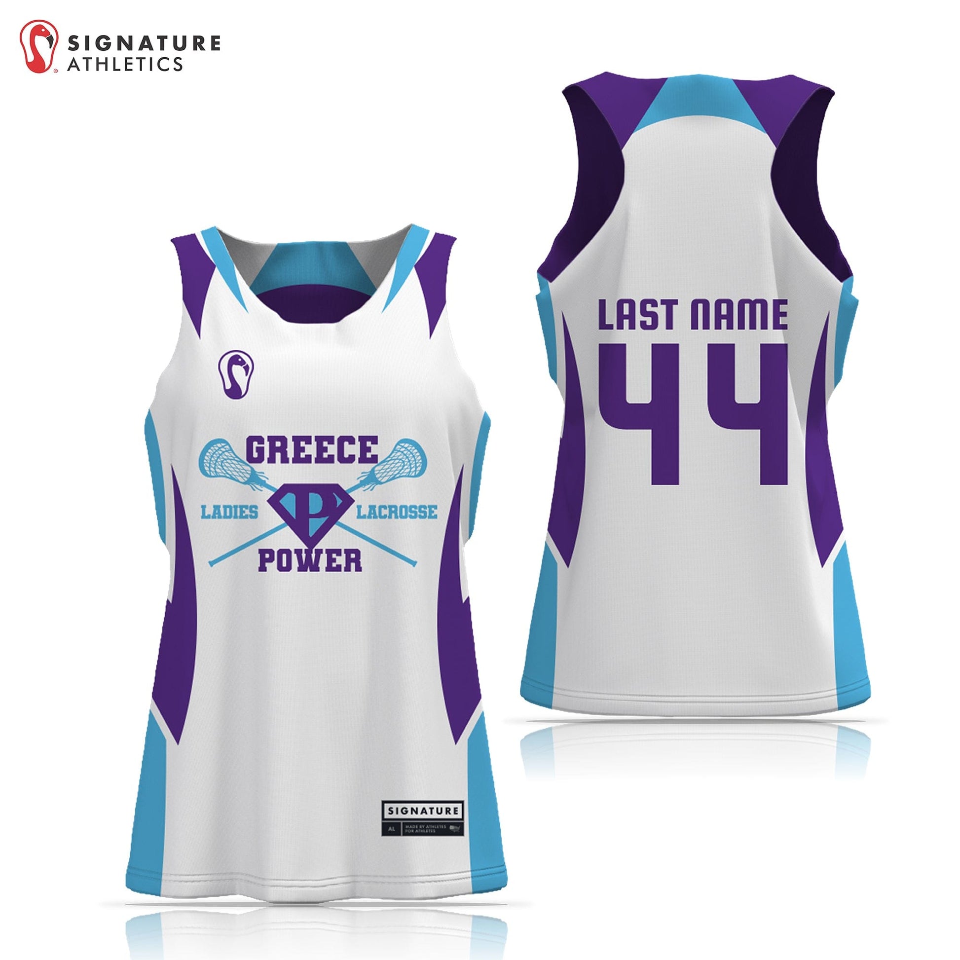 Greece Power Ladies Lacrosse Women's Performance Game Reversible - Basic 2.0 Signature Lacrosse