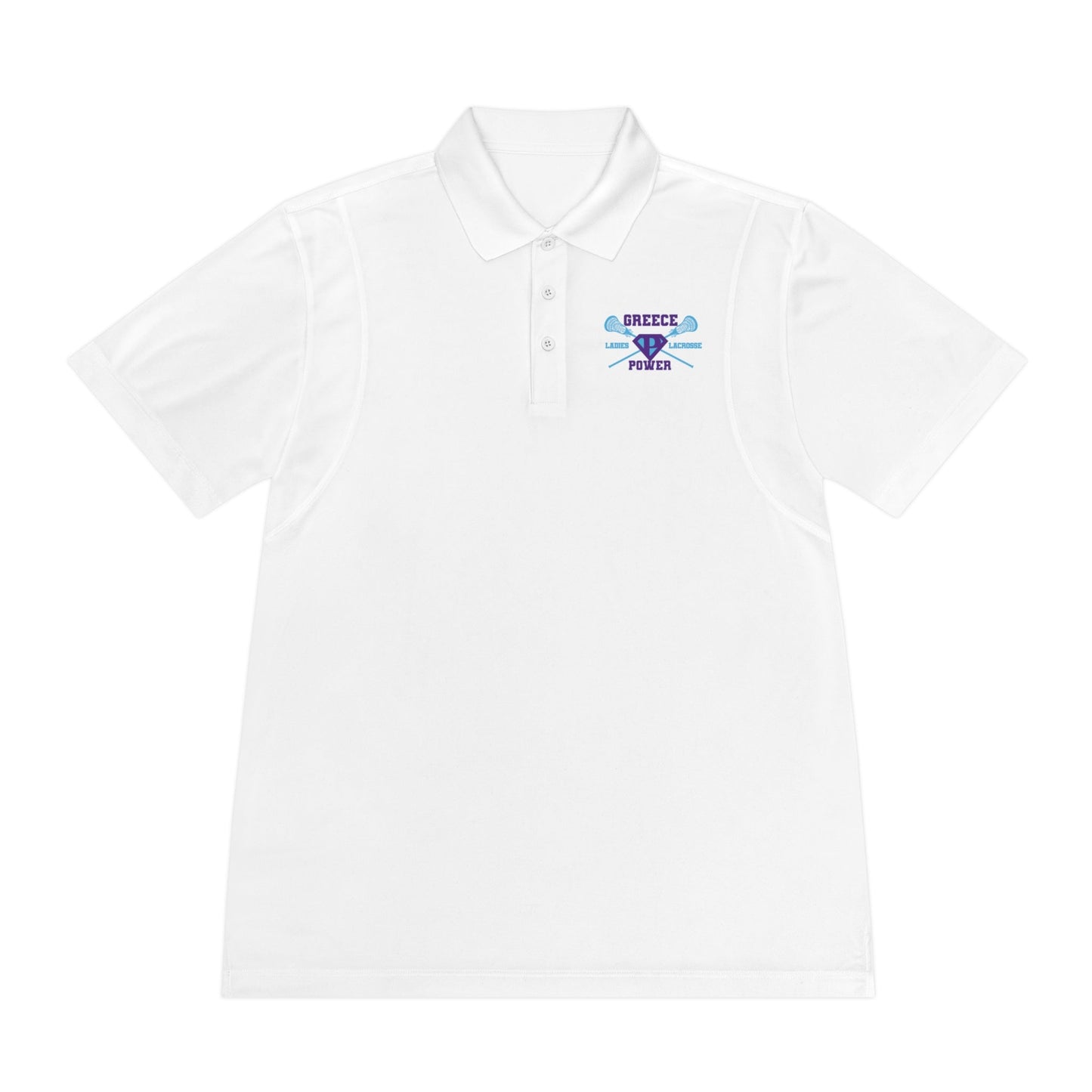 Greece Power LLC Adult Athletic Polo Signature Lacrosse