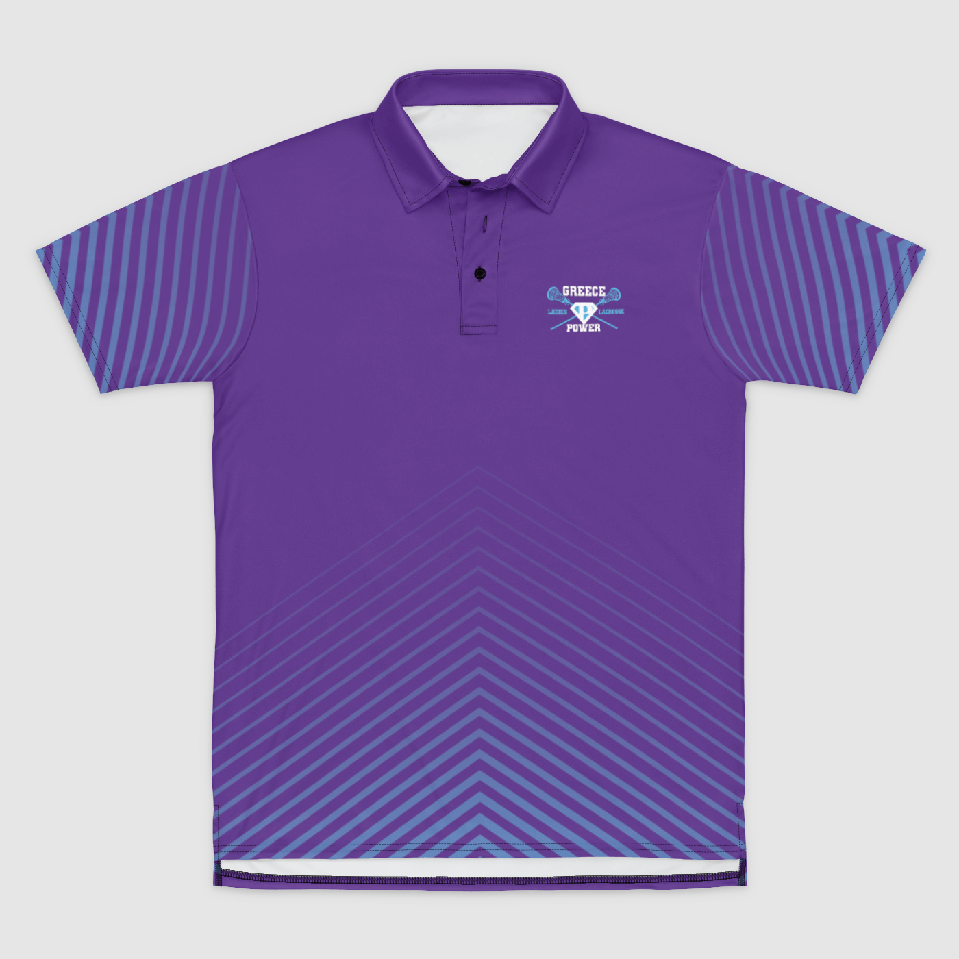 Greece Power LLC Adult Sublimated Athletic Polo Signature Lacrosse