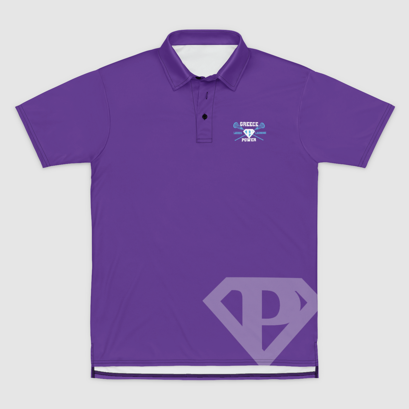 Greece Power LLC Adult Sublimated Athletic Polo Signature Lacrosse