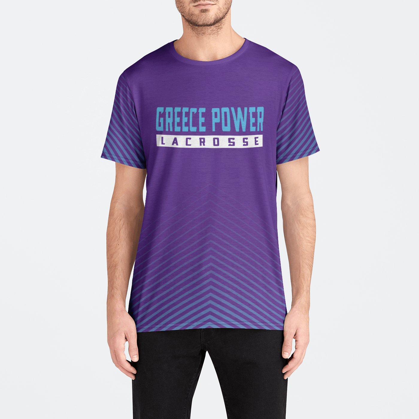 Greece Power LLC Adult Sublimated Athletic T-Shirt (Men's) Signature Lacrosse