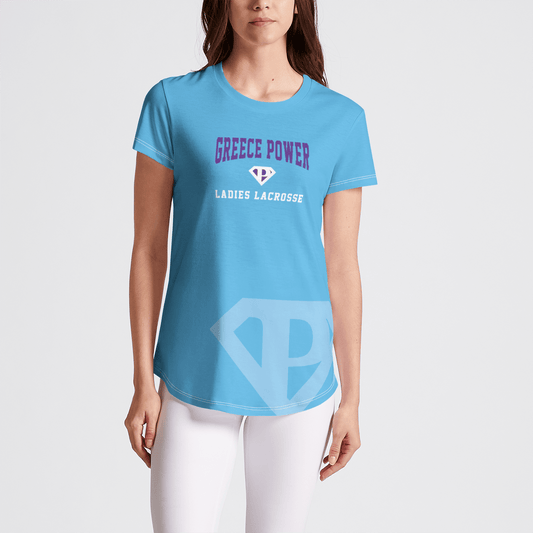Greece Power LLC Adult Sublimated Athletic T-Shirt (Women's) Signature Lacrosse