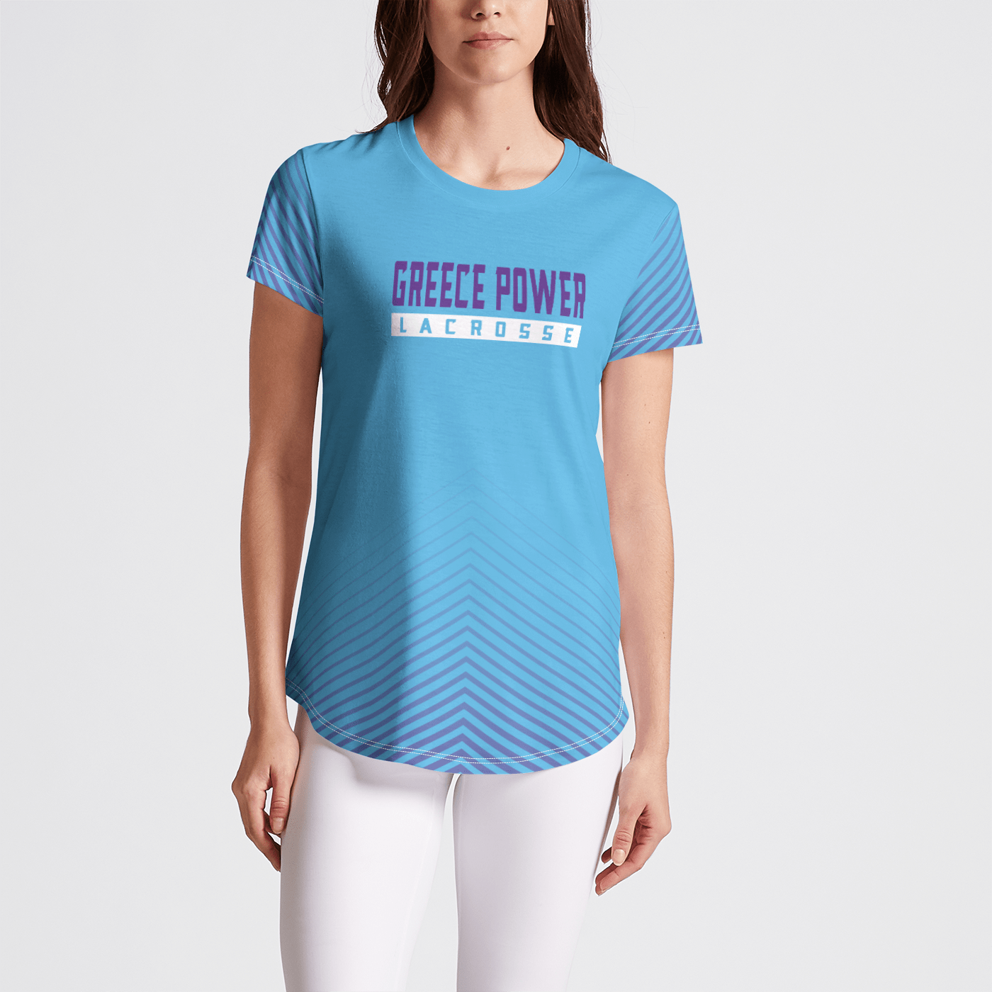 Greece Power LLC Adult Sublimated Athletic T-Shirt (Women's) Signature Lacrosse