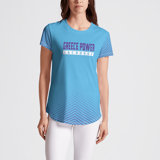 Greece Power LLC Adult Sublimated Athletic T-Shirt (Women's) Signature Lacrosse