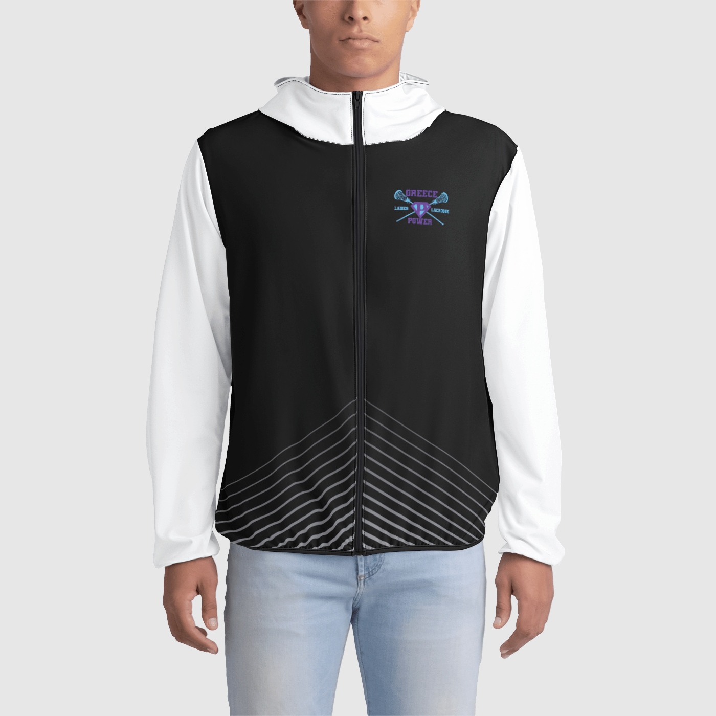 Greece Power LLC Adult Sublimated Athletic Windbreaker Signature Lacrosse