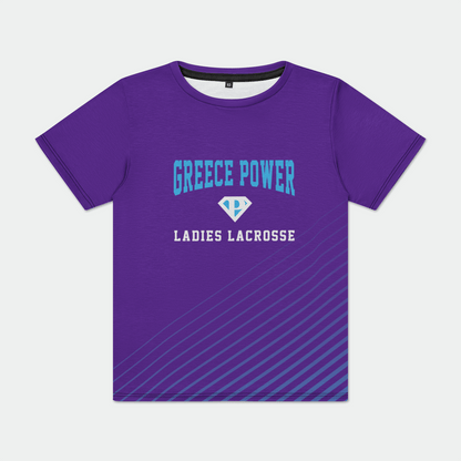 Greece Power LLC Youth Sublimated Athletic T-Shirt Signature Lacrosse