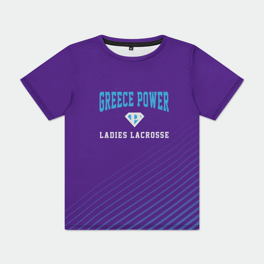 Greece Power LLC Youth Sublimated Athletic T-Shirt Signature Lacrosse
