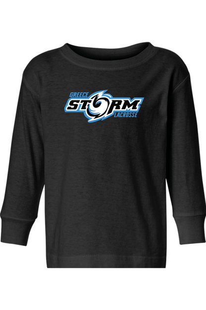 Greece Storm LC Toddler Long Sleeve T-Shirt Signature Lacrosse