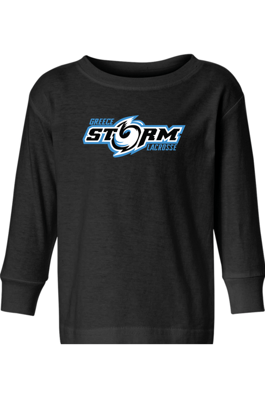 Greece Storm LC Toddler Long Sleeve T-Shirt Signature Lacrosse