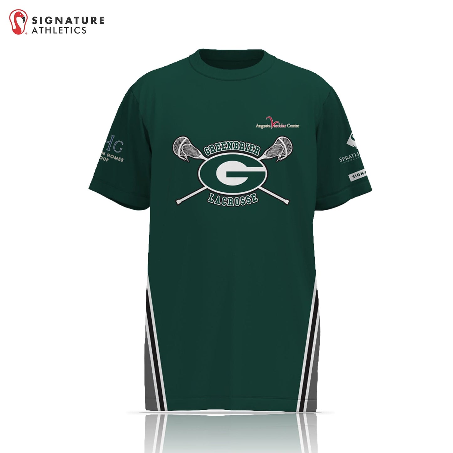 Greenbrier Lacrosse Men's Player Short Sleeve Tech Tee: 3 - 4 Signature Lacrosse