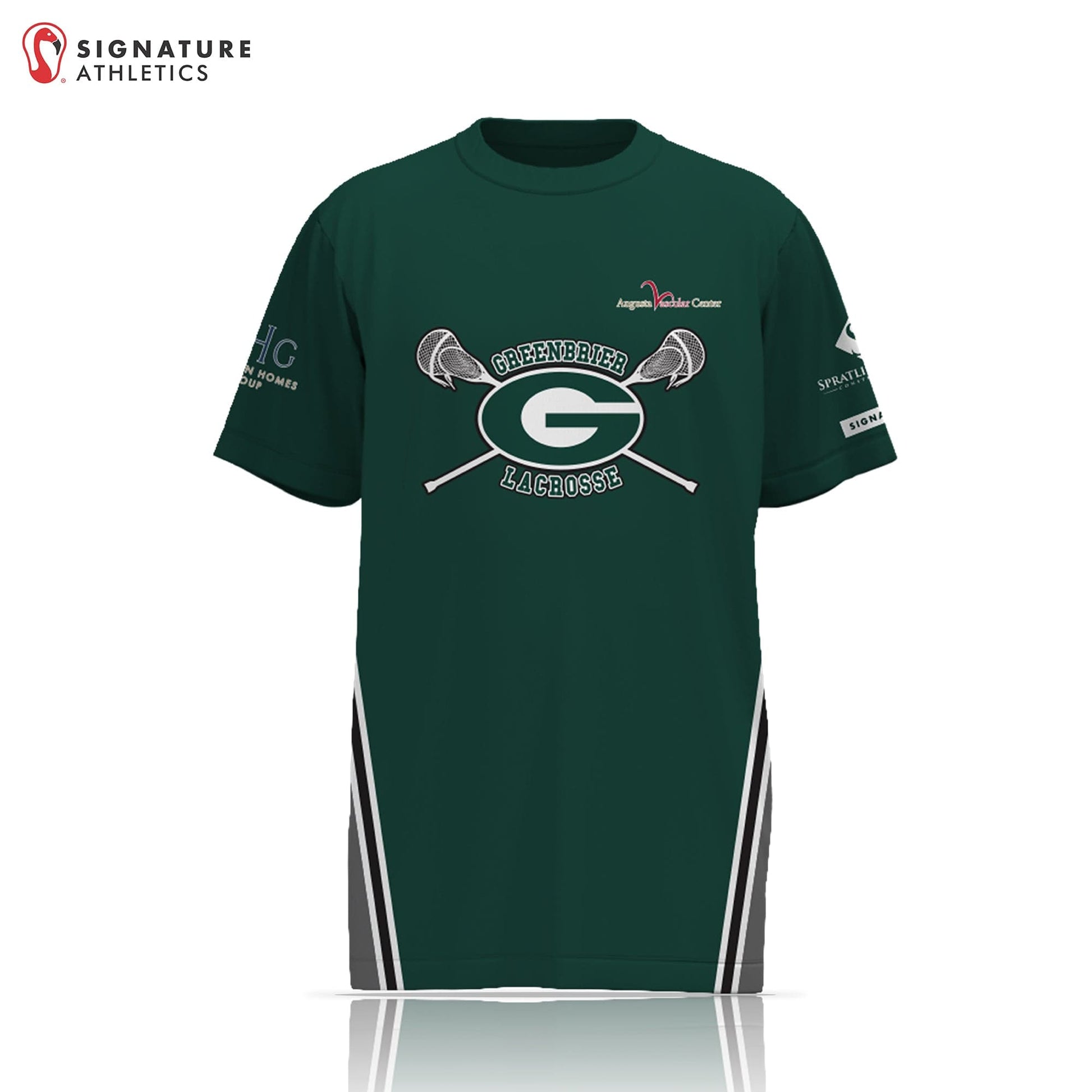 Greenbrier Lacrosse Men's Player Short Sleeve Tech Tee: 5 - 6 Signature Lacrosse