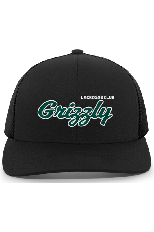 Grizzly Lacrosse Embroidered Trucker Hat Signature Lacrosse