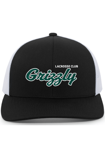 Grizzly Lacrosse Embroidered Trucker Hat Signature Lacrosse