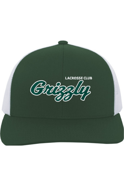 Grizzly Lacrosse Embroidered Trucker Hat Signature Lacrosse