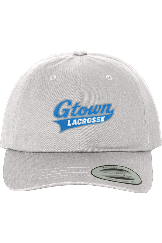 Gtown Lacrosse Embroidered Dad Hat Signature Lacrosse