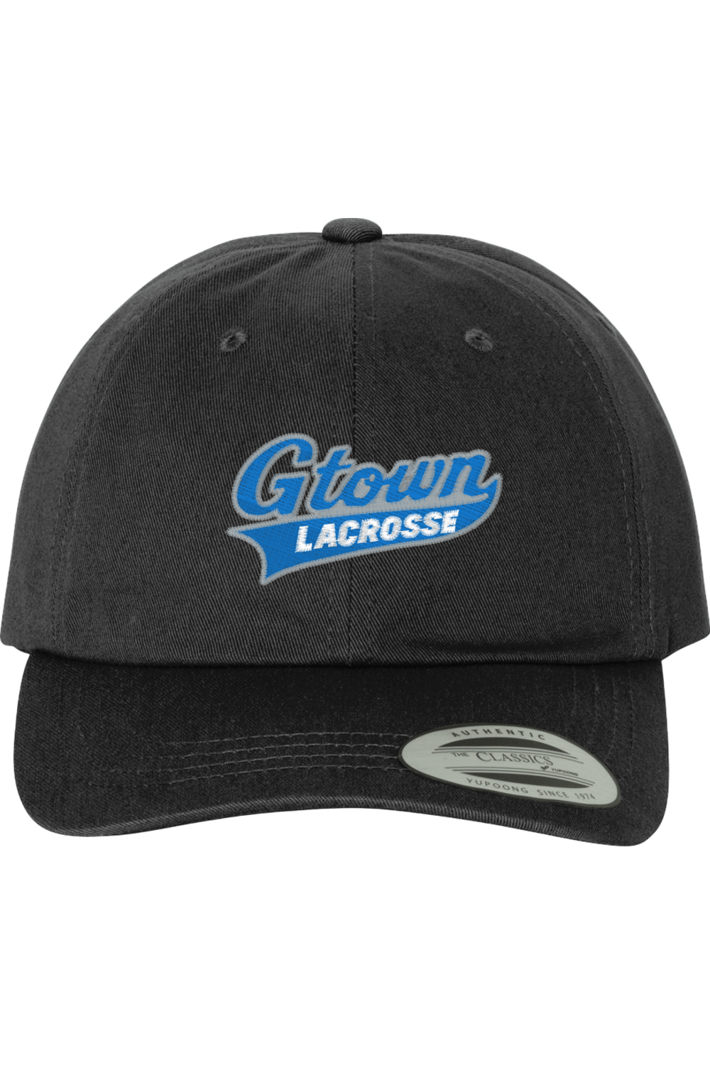 Gtown Lacrosse Embroidered Dad Hat Signature Lacrosse