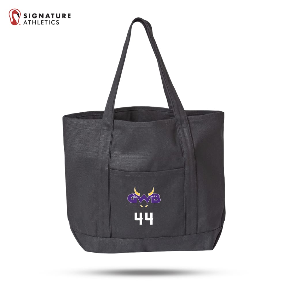 GWB Carmel Classic XL Cotton Canvas Resort Tote Signature Lacrosse
