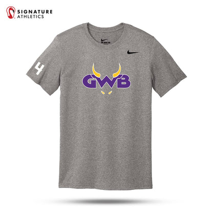 GWB Grey Nike Team rLegend Tee Signature Lacrosse